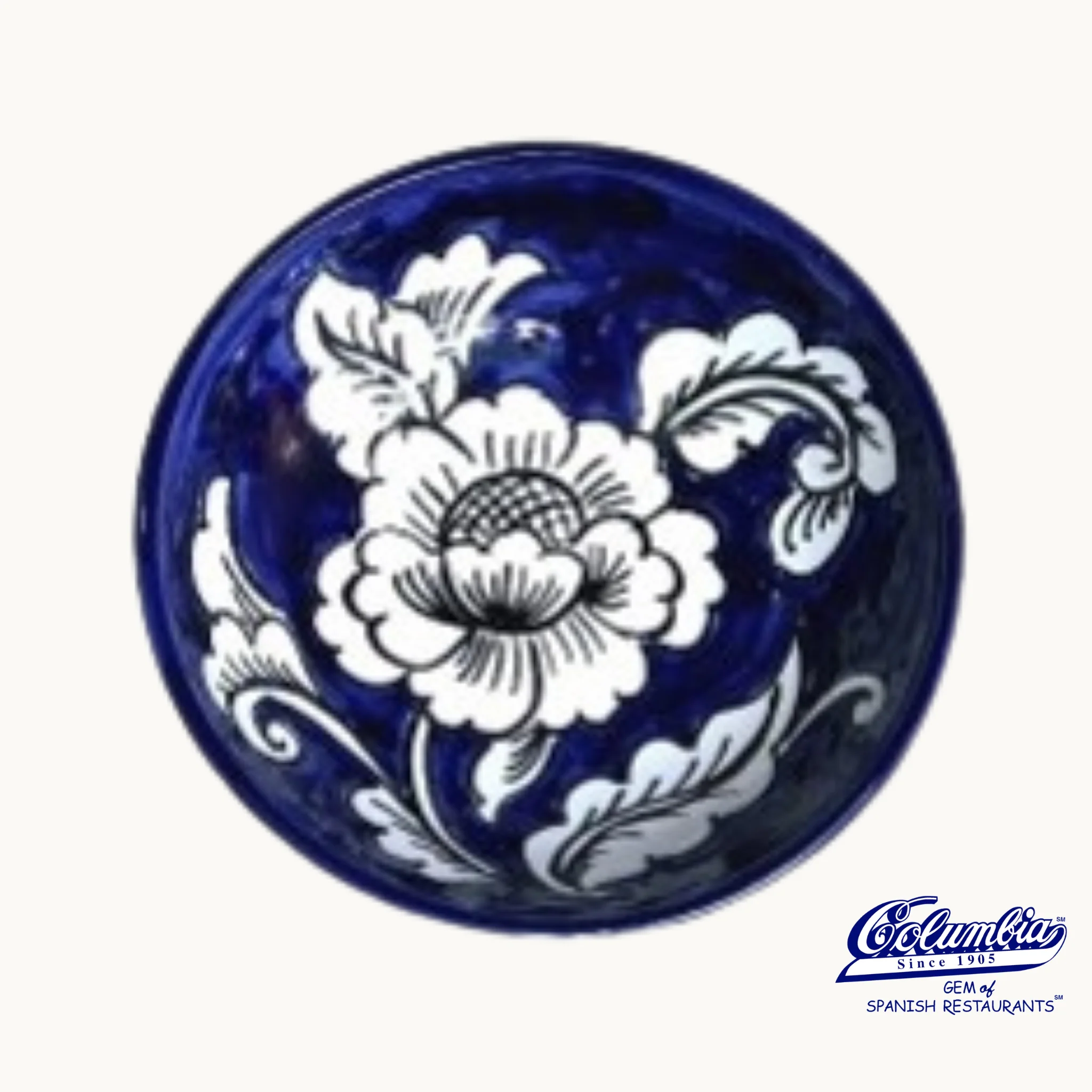 Blue and White Gardenia Pattern Bowl