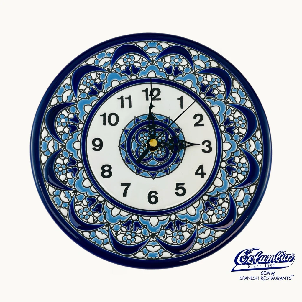 Handcrafted Spanish Ceramic Wall Clock